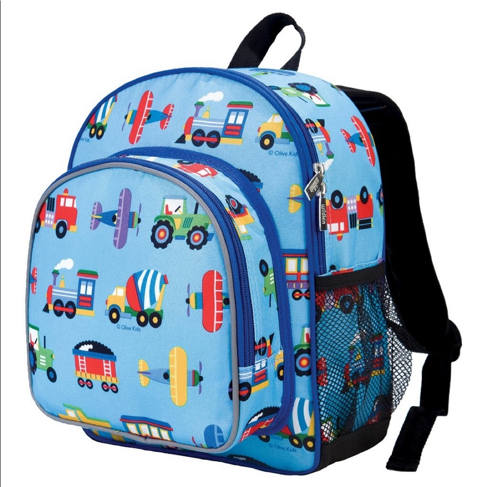 Wildkin Backpack,Blue Trains and Plains